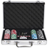 Фотография Набор для покера на 200 фишек (металлический кейс) [=city]